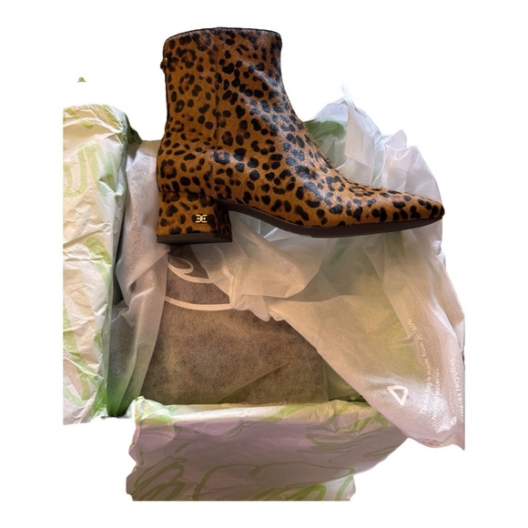 Sam Edelman Paige Genuine Calf Hair Bootie in Granada Tan Calf Hair NIB - Picture 3 of 8